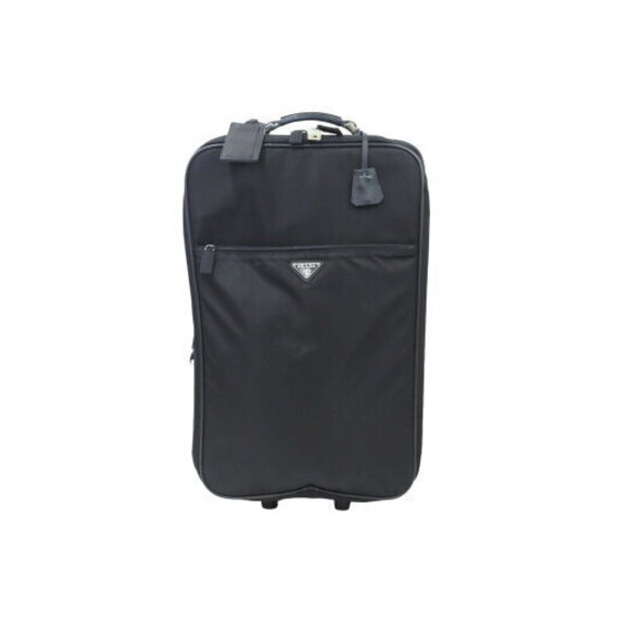 Prada Handbags - Prada Carry Bag Double Casters Triangle Logo Black
